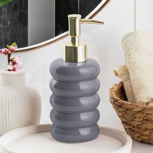 Diğer 128853768 3204 Seramik Sıvı Sabunluk - Tezgah Üstü Banyo Mutfak Lavabo Sabunluğu - 275 Cc