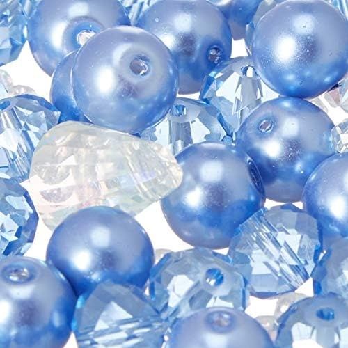 Diğer 128855430 Christmas Beaded Crystal Ornament Kit-Blue Crystal Ice Drops -Nchbok-022