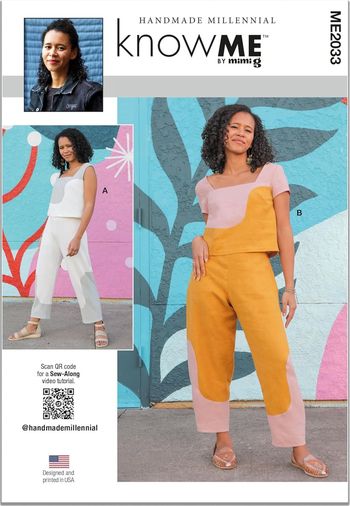 Diğer 128855929 Mccall's Know Me Bayan Kazak Kırpma Üstler Ve Pull-On Pantolon Dikiş Desen Seti, Tasarım Kodu Me2033, Bedenler 18-20-22-24-26