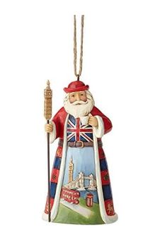 Diğer 128856377 Jim Shore Heartwood İngiliz Baba Asma Süs, 11,5 Cm, İçin Çok Renkli