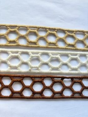 Diğer 128856645 Petek Tasarımlı Dekoratif Şerit Aksesuarı Kahverengi