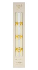 Diğer 128859377 - Bow Taper Candles - Altın Kurdele Detaylı Mumlar 2'li