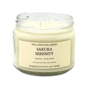 Diğer 128859623 Sakura Serenity Lavanta & Ylang Ylang Aromalı%100 Doğal Soya Mumu