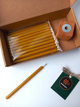 Diğer 128859988 Mum 12 Adet Meditasyon Yoga Mumu Mumluk İle Birlikte 25 Dakika Yanma Süresi