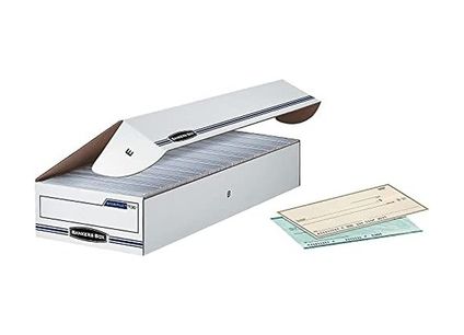 Diğer 128861298 Box 12 Pack Stor/fıle Check Storage Boxes, Standard Setup, Attached Flip Top Lid, 4 X 9 X 24 Inches