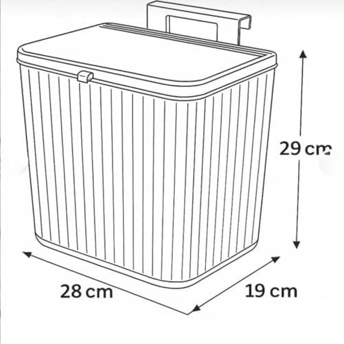 Diğer 128861988 Mutfak Tezgah Üstü Ve Dolap Askılı Çöp Kovası, 15 Litre Kapasiteli, Dayanıklı Plastik, Kolay Temizlenebilir,