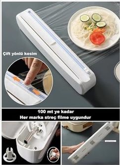 Diğer 128868452 Streç Film Kesme Aparatı Streç Film Kesici Vakum Sabitlemeli Kolay Pratik Streç Film Kesim Kutusu