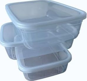 Diğer 128868587 Kapaklı Saklama Kabı 3'lü Set, 3000 Ml Her Biri, Şeffaf, Bpa İçermez, Hava Geçirmez, İstiflenebilir