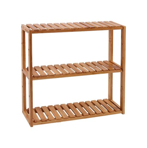 Diğer 128869084 Banyo Rafı, Bambu, Bitki Rafı, Ayarlanabilir 3 Zeminli, Duvara Monte, Oturma Odası, Koridor Ve Mutfak İçin, Bağımsız, 60X15X54 Cm, Doğal Renkler, Bcb13Y