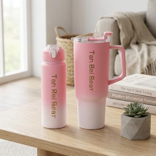 Diğer 128869163 2 Li Matara Ve Pipetli Mug Bardak Seti 900 Ml Spor Suluk + 1500 Ml Pipetli Termal Mug Bardak, Günlük Kullanım İçin İçecek Seti 80198813