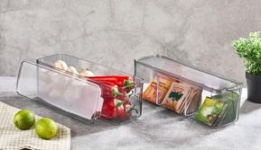Diğer 128869247 Mina Organizer Plastik Raf, Şeffaf Füme Kapaklı 750 Ml