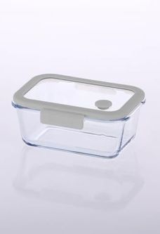 Diğer 128869833 Fika Glace Vakumlu Cam Saklama Kabı 800 Ml Gri