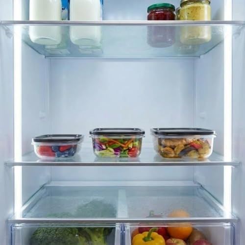 Diğer 128870032 Sızdırmaz Üçlü Saklama Kabı Seti 300 Ml + 500 Ml + 850 Ml Bpa Sız Sağlıklı Plastik Buzdolabı Piknik Ofis Yemek Kabı Yiyecek Saklama Kutusu