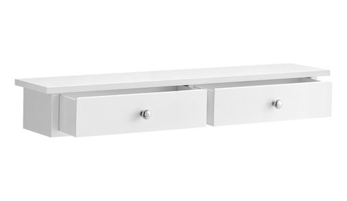Diğer 128870821 Duvar Rafı, 2 Çekmeceli Asma Raf, Parlak Yüzey, 15 Kg'a Kadar Taşıma Kapasitesi, 65 X 15 X 10 Cm, Koridor, Oturma Odası Ve Mutfak, Lws65Wt, Ahşap