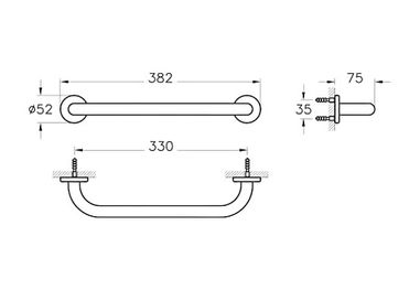 Diğer 128872764 A44276 Uzun Havluluk 330 Mm , Krom