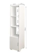 Diğer 128872903 Dizayn Kuzey 4 Raflı, Kapaklı Minimal Kitaplık Beyaz