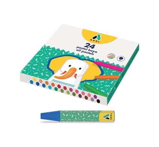 Diğer 130368359 Adel Pastel Boya, 24 Renk, Canlı Ve Örtücü Renkler, Rahat Ve Yumuşak Kullanım, Dökülmeyi Önleyen Ambalaj, Sağlığa Zararsız 0000 Clear