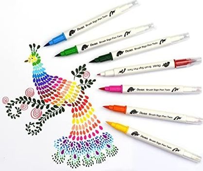 Diğer 130373987 Brush Sing Pen Twin Çift Taraflı Fırça Uçlu Kalem Altın