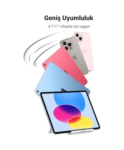 Diğer 130395009 Katlanabilir Tablet Standı İpad Mediapad İle Uyumlu Tablet Tutacağı Surface Galaxy Tab Siyah
