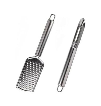 Diğer 131573467 Paslanmaz Çelik El Rendesi Ve Soyacak Oyacak Seti, 2 Parça, Beyaz, Ergonomik Tasarım, Gıda Güvenli