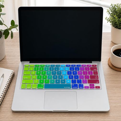 Diğer 131736688 İngilizce Q Klavye Koruyucu Silikon Apple Macbook Air 13 & Pro 13/15 İle Uyumlu Us Amerikan Düz Enter A1278 A1502 A1425 A1369 A1466 A1286 A1398 Pembe Yeşil