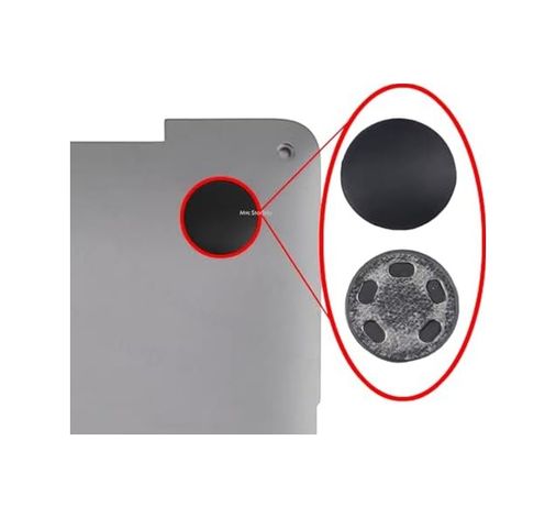 Diğer 131737056 Macbook Alt Kapak Ayak Lastiği Rubber Feet Seti Macbook Air 13 İnç & Macbook Pro 13 İnç Uyumlu, Kaymaz Plastik Pabuç Yedek Ayaklar Siyah