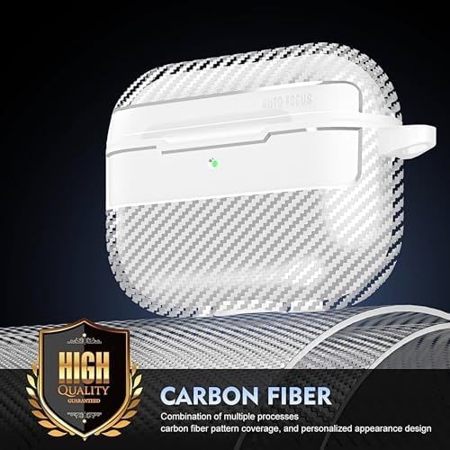 Diğer 131738803 Airpods Pro 3. Nesil Uyumlu Karbon Fiber Hybrid Polymer Technology Premium Kulaklık Kılıfı Şeffaf