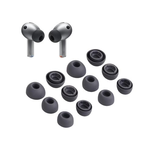 Diğer 131738835 Galaxy Buds 3 Pro Aksesuarları İçin Yedek Silikon Kulaklık Ucu Seti Kulaklık Kulak Uçları, 6 Çift 3 Boyut S/m/l Gri