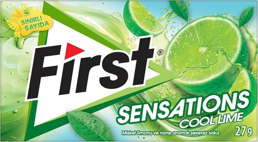 Diğer 131745575 First Sensations Cool Lime Aromalı Şekersiz Sakız 27 Gr Açık Bej