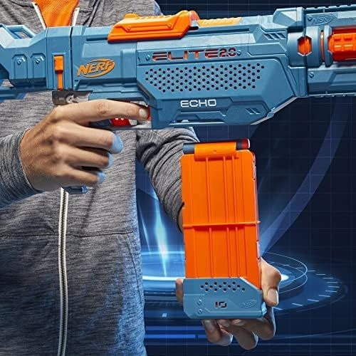 Diğer 131747667 Elite 2.0 Echo Cs-10 Blaster - 24 Dart, 10-Dart Klip Dergisi, Çıkarılabilir Omuz Desteği Ve Namlu Uzatma, 4 Taktik Ray