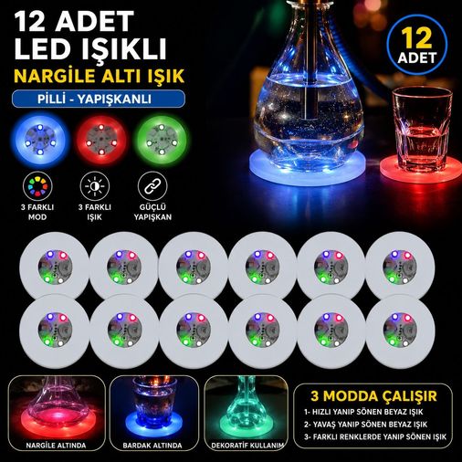 Diğer 131840727 Rgb Led Altı Işık 12 Li Set - Huvj-879564 Standart