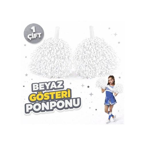 Diğer 131853772 1 Çift 2 Adet Beyaz Renk 23 Nisan 19 Mayıs 29 Ekim Okul Gösteri Ponponları Ekstra Dolg - Huvj-749677 Standart