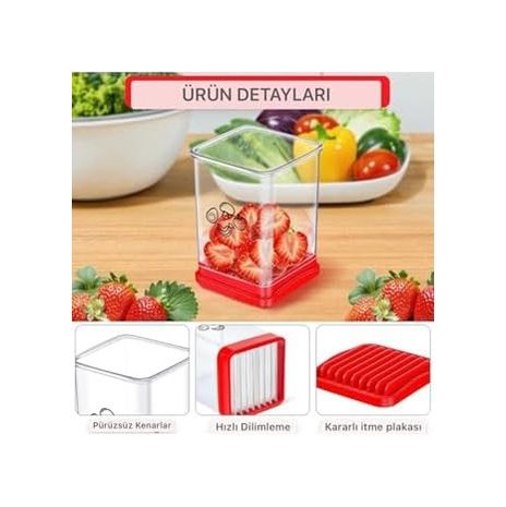 Diğer 131946654 2 Adet Meyve Sebze Dilimleme Paslanmaz Çelik Bardak Dilimleme Yumurta Dilimleme,