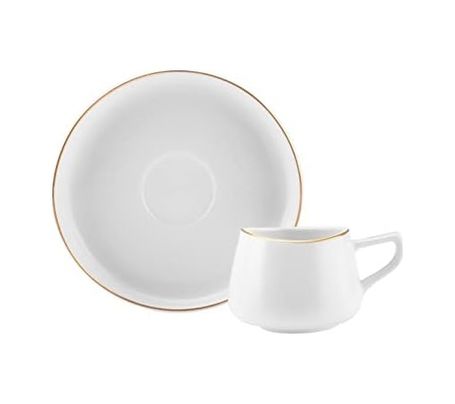 Diğer 142783243810460140557466 Streamline Hole 6 Kişilik Kahve Fincan Takımı 80 Ml Açık Gri