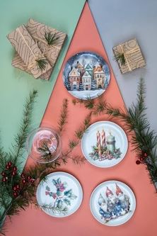 Diğer 142783243836130140557466 Porselen Festive 4 Parça 15 Cm Tabak Açık