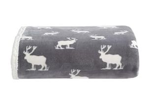 Diğer 142783243860240140557466 Bauer Örtü, Çift Taraflı Nevresim Takımı, Polar, Tüm Mevsimler İçin Ev Dekorasyonu, Polyester, Geyik Gri Açik Gri