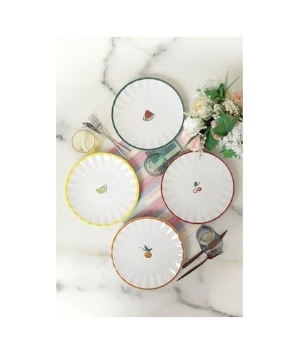 Diğer 142783243863670140557466 Fruit Feast Servis Tabağı 27 Cm 4 Adet 23108-09-10-11 Açık