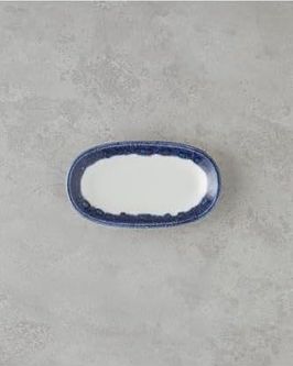 Diğer 142783243866520140557466 Larry Porselen Kayık Tabak 19 Cm Lacivert Açık