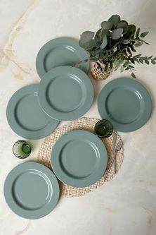 Diğer 142783243875090140557466 Yeşil Assos Servis Tabağı 28 Cm 6 Adet 326 Açık