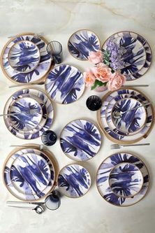 Diğer 142783243882360140557466 Brush & Bloom Yemek Takımı 18 Parça 6 Kişilik 22956 Açık