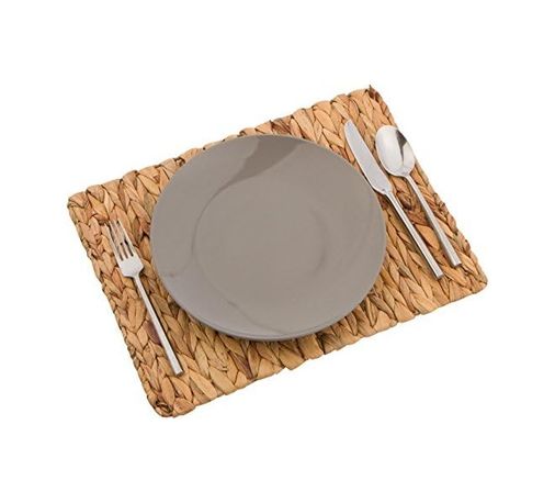 Diğer 142783243955880140557466 Innovations 16 "x 12" Dikdörtgen Dokuma İç Mekan Veya Dış Mekan Doğal Su Sümbülü Servis Altlıkları 4'lü Set Acı Kahverengi