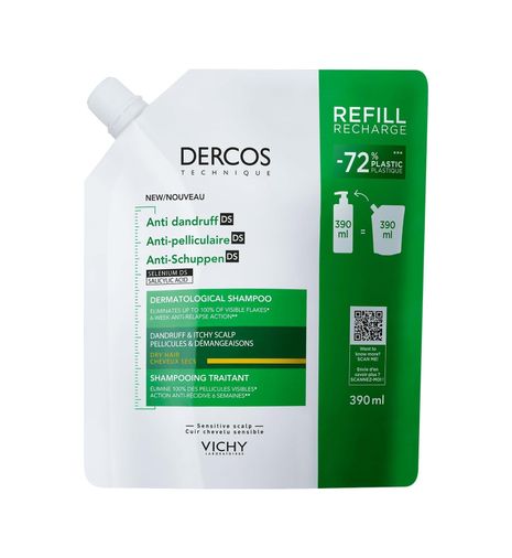 Diğer 142783244385070140557466 Vıchy Dercos Anti Dandruff Kuru Saçlar İçin Kepek Karşıtı Bakım Şampuanı Yeniden Dolum Paketi 390 Ml