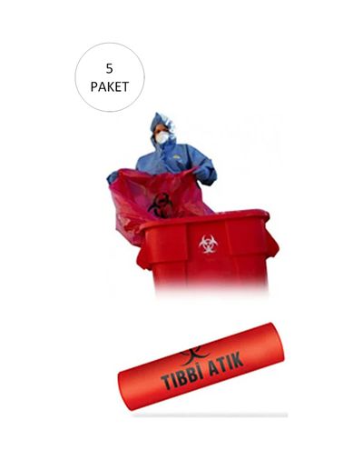 Diğer 2214557 Büyük Boy 65 X 80 Cm 300 Gr 10 Lu Rulo X 5 Paket 50 Adet Kırmızı-Siyah Baskılı Çok Renkli