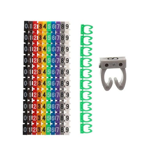 Diğer 3360116 0-9 Dijital Kodlu Renkli Kablo İşaretleyici 1,5Mm 4434
