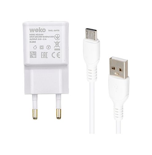 Diğer 3363606 Wk-21434 S6 2.1 Amper Şarj Başlık Adaptörü + Mıcro Usb Kablo No:3 4434