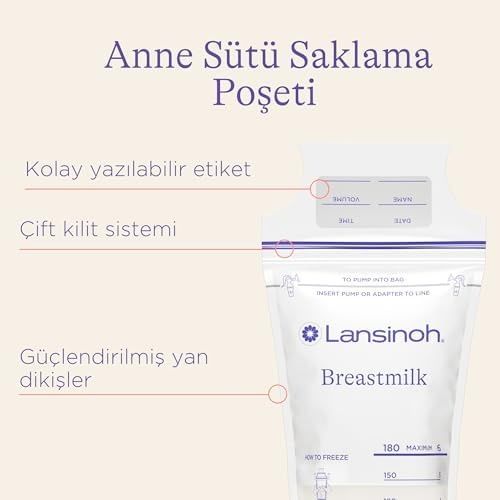 Diğer 35988033 Anne Sütü Saklama Poşeti 25 Adet Açık Mavi