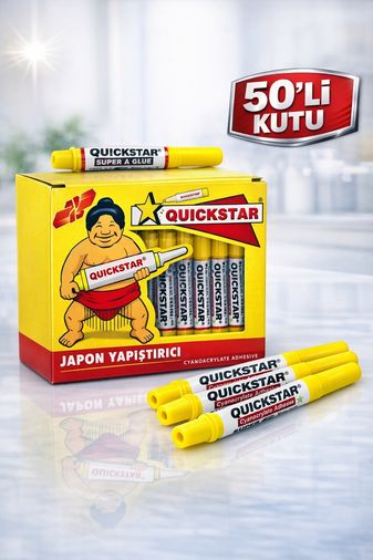 Diğer 3MTUzNjA3NTYzNA-BLNC Quickstar Japon Yapıştırıcı 3G Süper Glue Siyanoakrilat Hızlı Yapıştırıcı 50 Adet