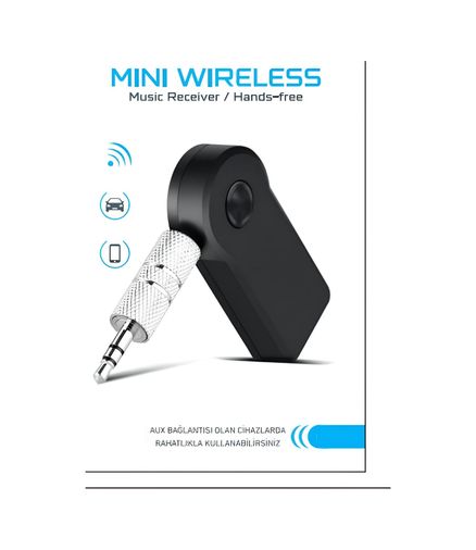 Diğer 44480889 Araç İçi Kablosuz Müzik Aktarma Ve Telefon Görüşme Aparatı Aux Mini Wireless