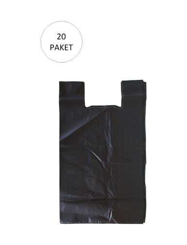 Diğer 47388257 Siyah Hışır Atlet Poşet Mini Boy 22X31 Cm 20 Paket Takriben 10.000 Adet