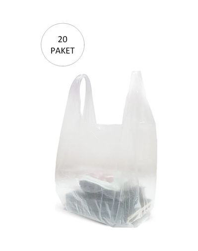 Diğer 47388303 Şeffaf Atlet Poşet Büyük Boy 30X56 Cm 20 Paket Takriben 3.000 Adet